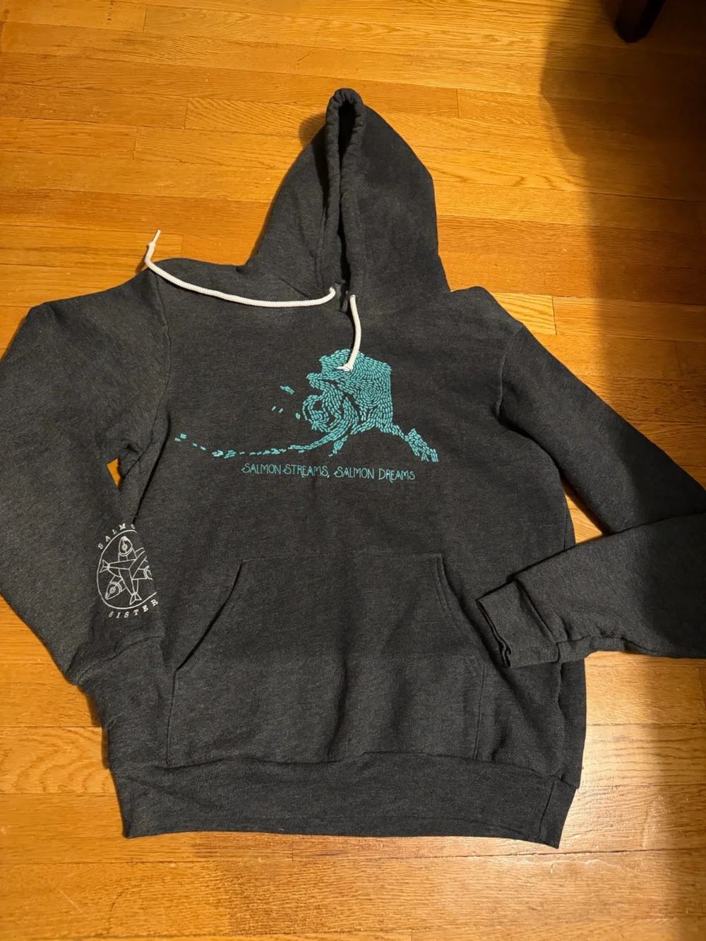 Salmon Sisters Hoodie size medium